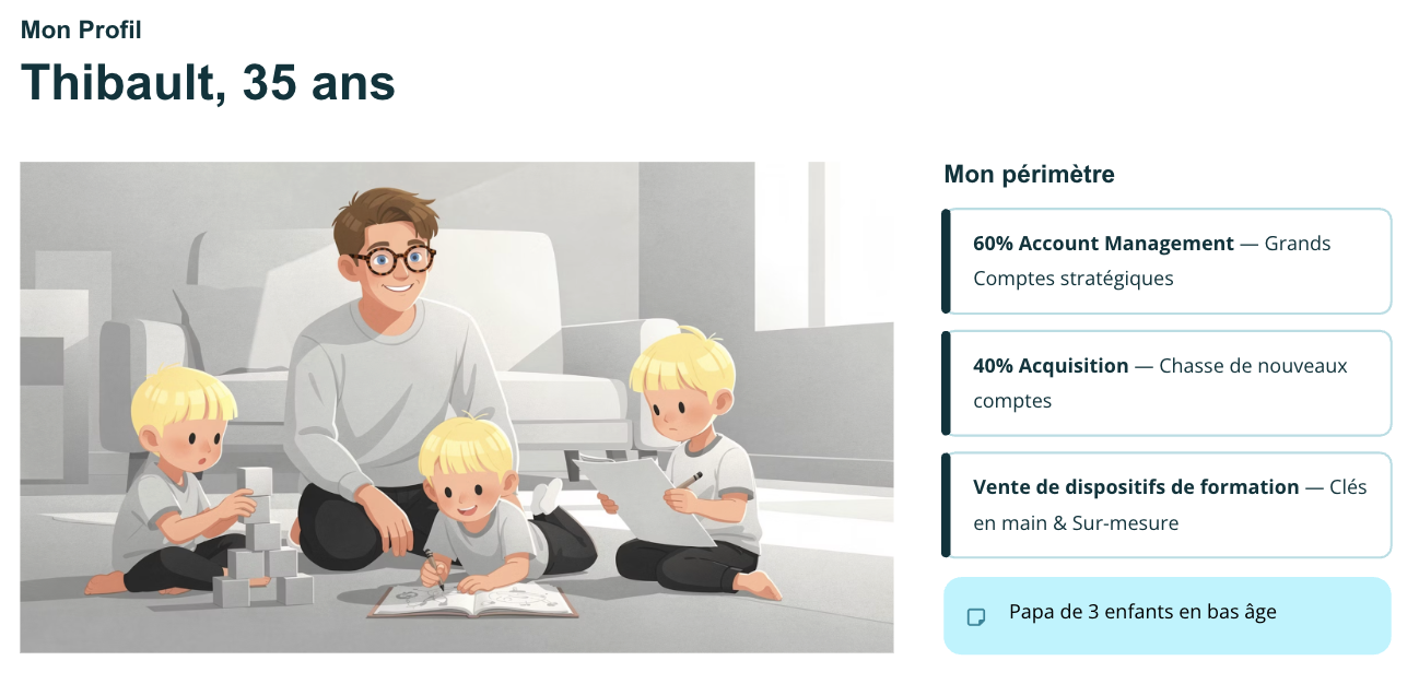 Le profil de Thibault, responsable commercial chez Unow